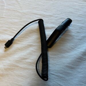 LG Black Car Charger with Coiled Cable